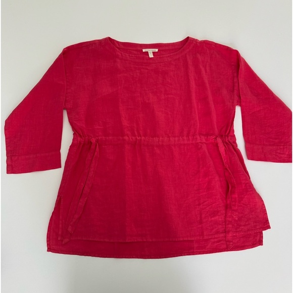 Eileen Fisher Capri Handkerchief Linen
Bateau Neck 3/4 Sleeve Top Size XS - Picture 1 of 9